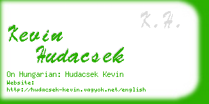 kevin hudacsek business card